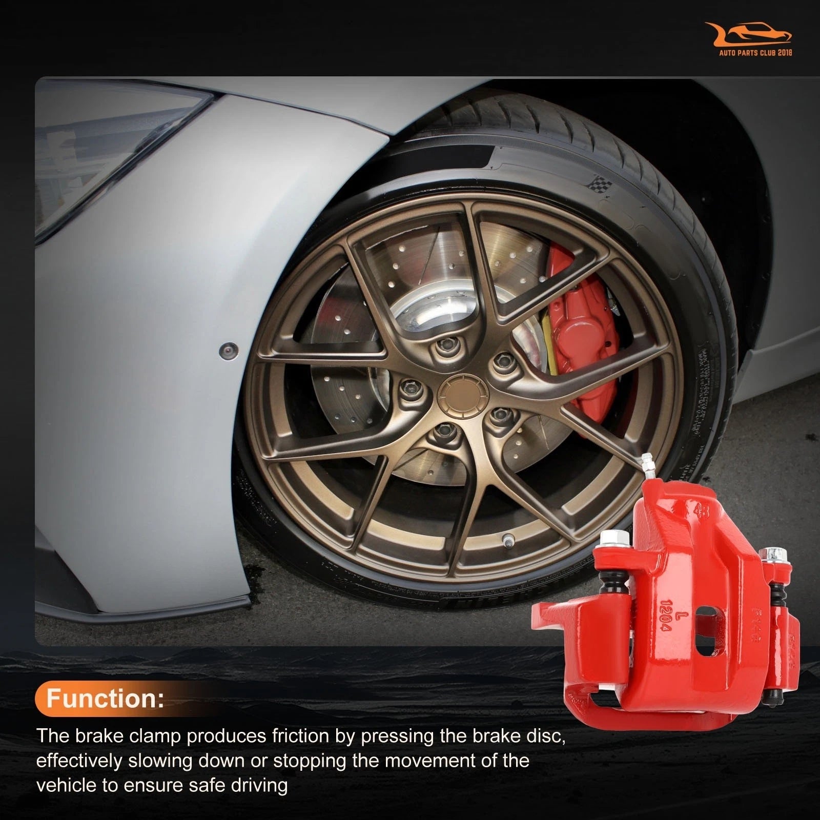 Rear Brake Calipers with Bracket for Toyota Sequoia Tundra (2008-2016)