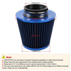 3" Cold Air Intake Cone Filter for Car Truck