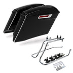 4" Stretched Saddlebags Speaker Lids Bracket for Harley Softail Fatboy (1984–2017)