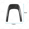 Black Carbon Fiber Steering Wheel Cover for Fiat 500 Abarth 595 (2009–2019)