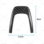 Black Carbon Fiber Steering Wheel Cover for Fiat 500 Abarth 595 (2009–2019)