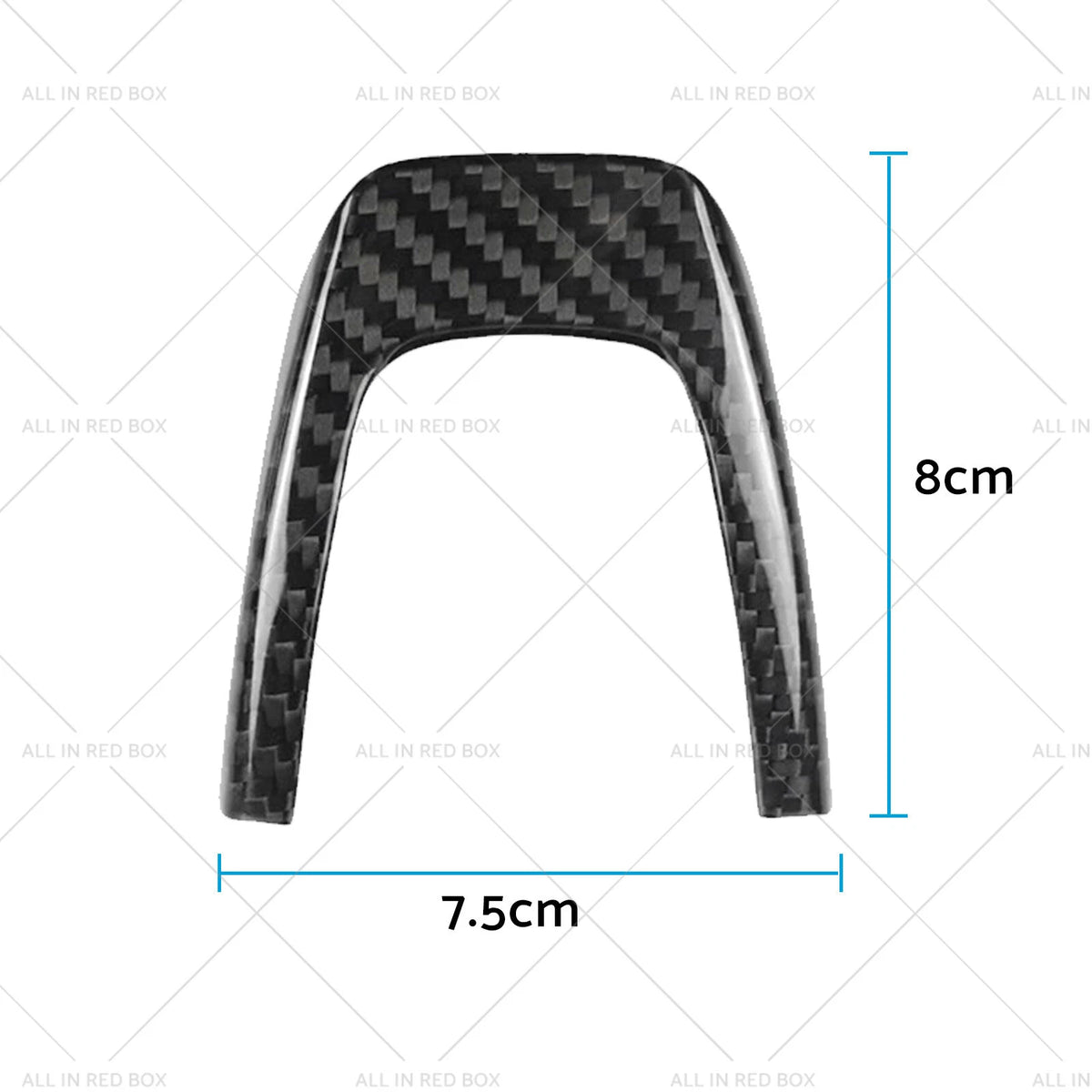 Black Carbon Fiber Steering Wheel Cover for Fiat 500 Abarth 595 (2009–2019)