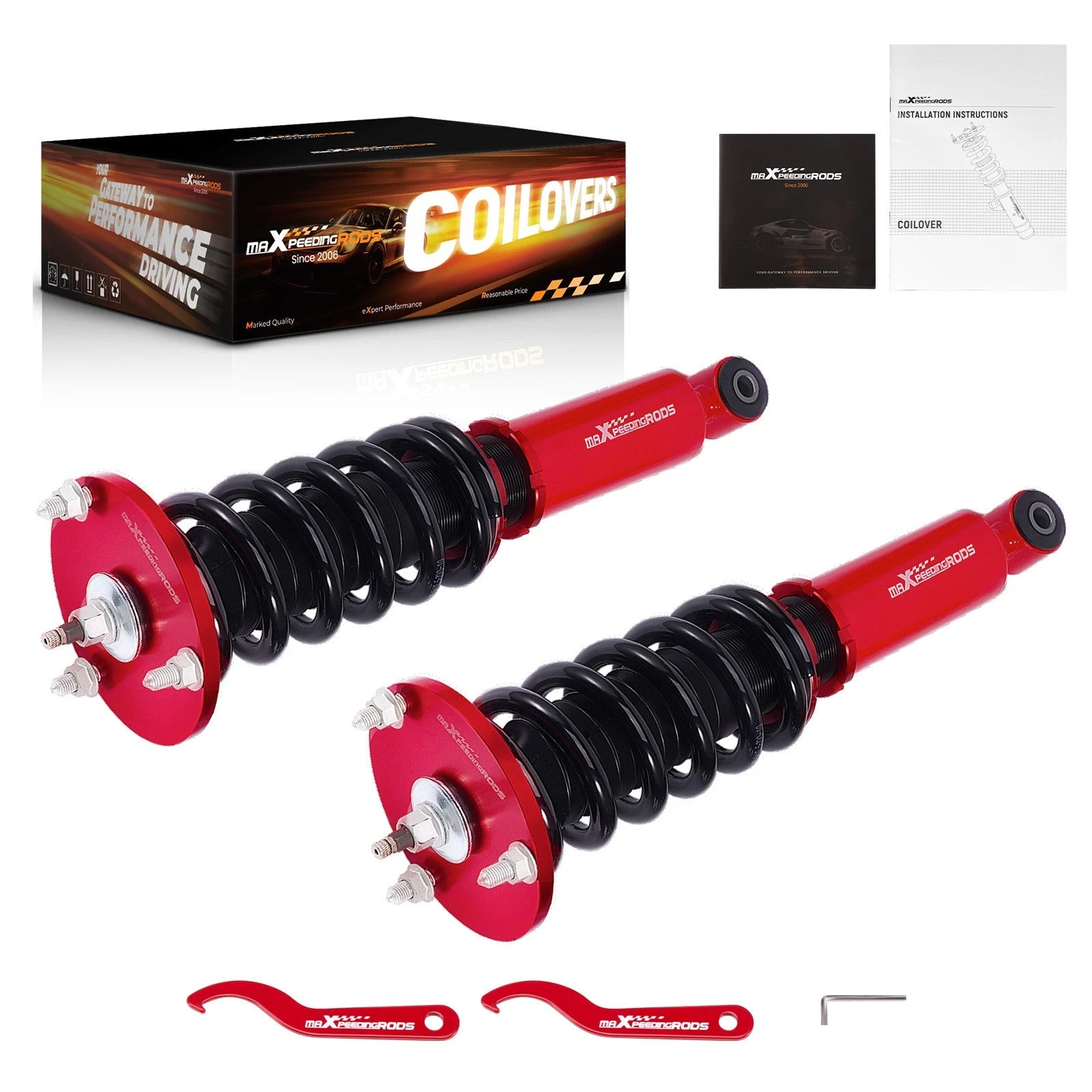 Set of 2 Front Coilovers 24 Level Damper for Lexus SC300 SC400 (1992–2000)