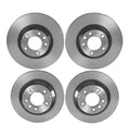 Set of 2 Front & Rear Vented Brake Disc Rotors for VW Audi Porsche