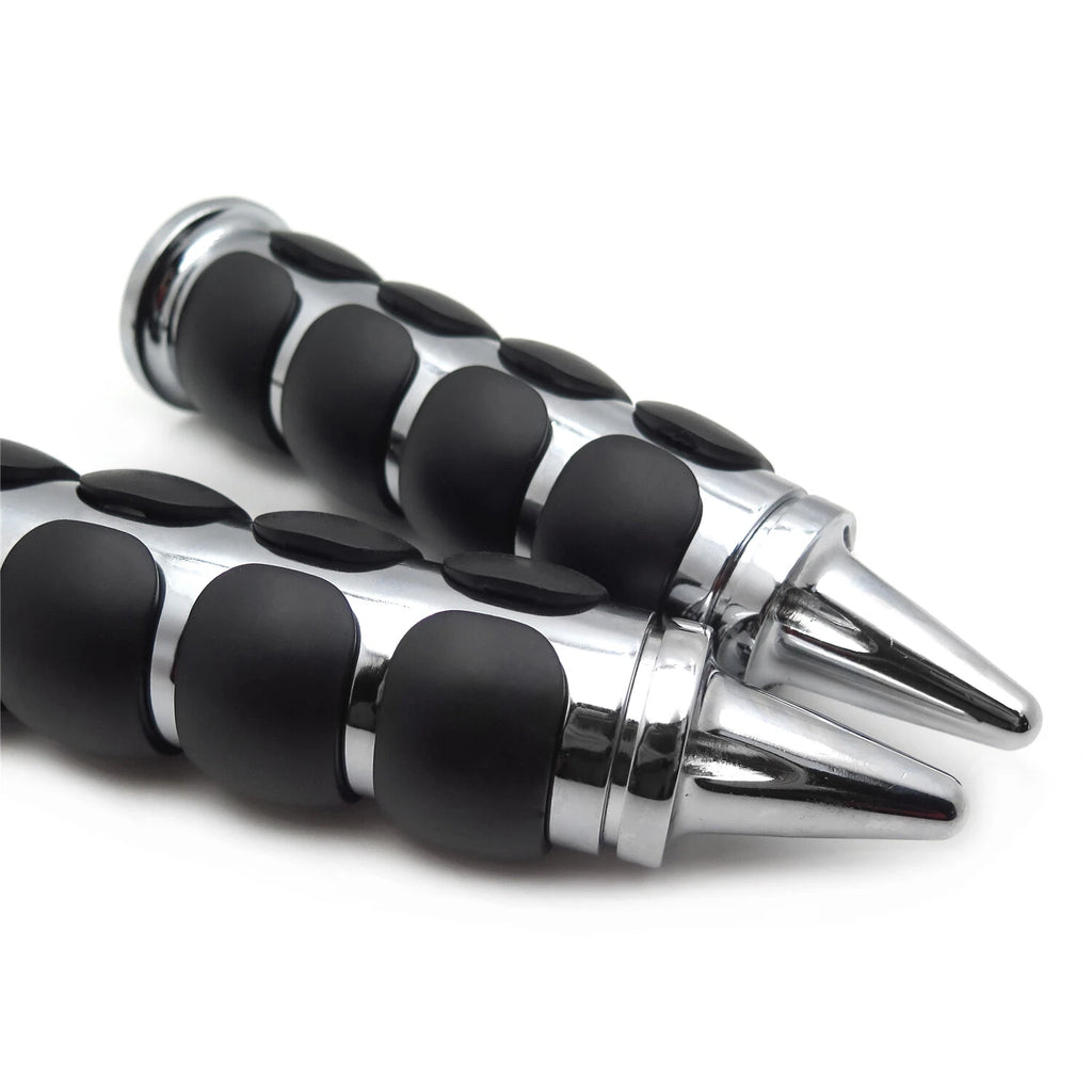 1 Pair 1" Chrome Handlebar Grips for Harley Davidson XL (2000–2023)