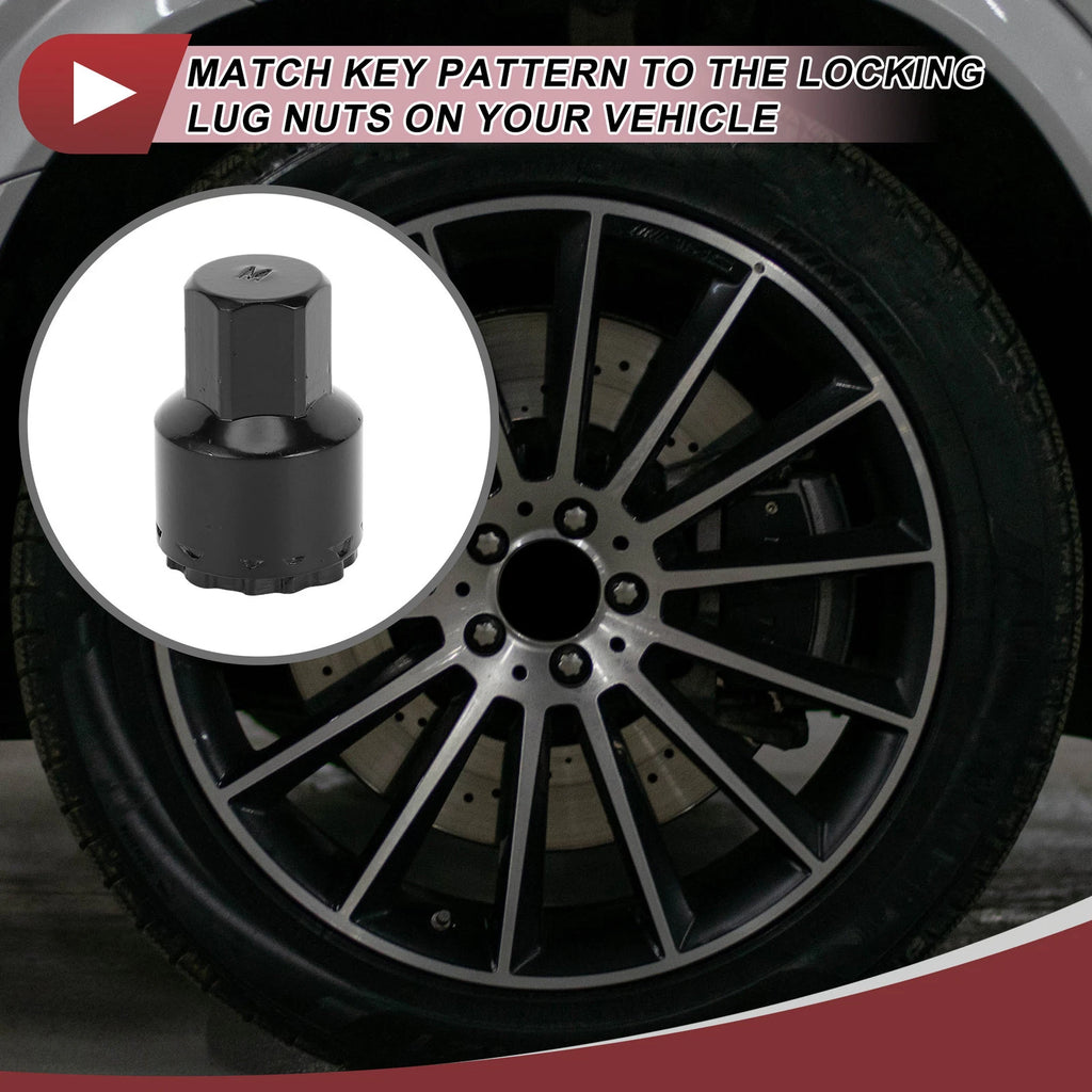 Wheel Lock Lug Nut Type M Anti-theft Key Socket for Mercedes Benz GLE450 GLS350 (2016–2023)