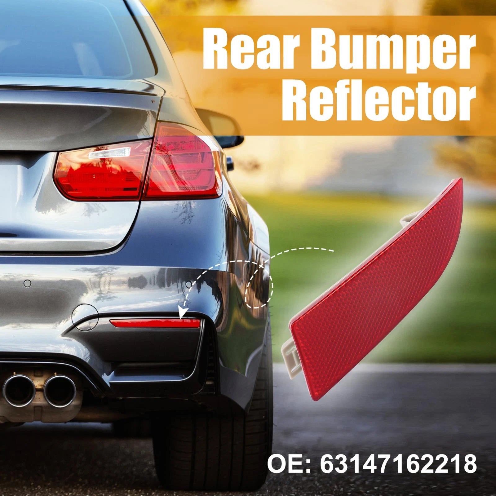 Rear Bumper Reflector Strip Cover Right Side 63147162218 for BMW X3 (2007–2010)