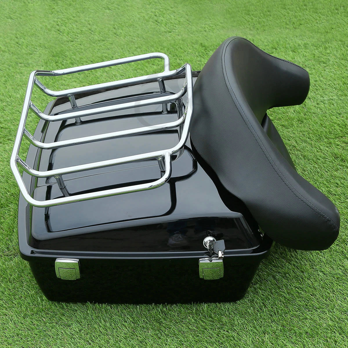 Chopped Trunk Backrest w/ Mount Rack Plate for Harley Touring (2009–2013)