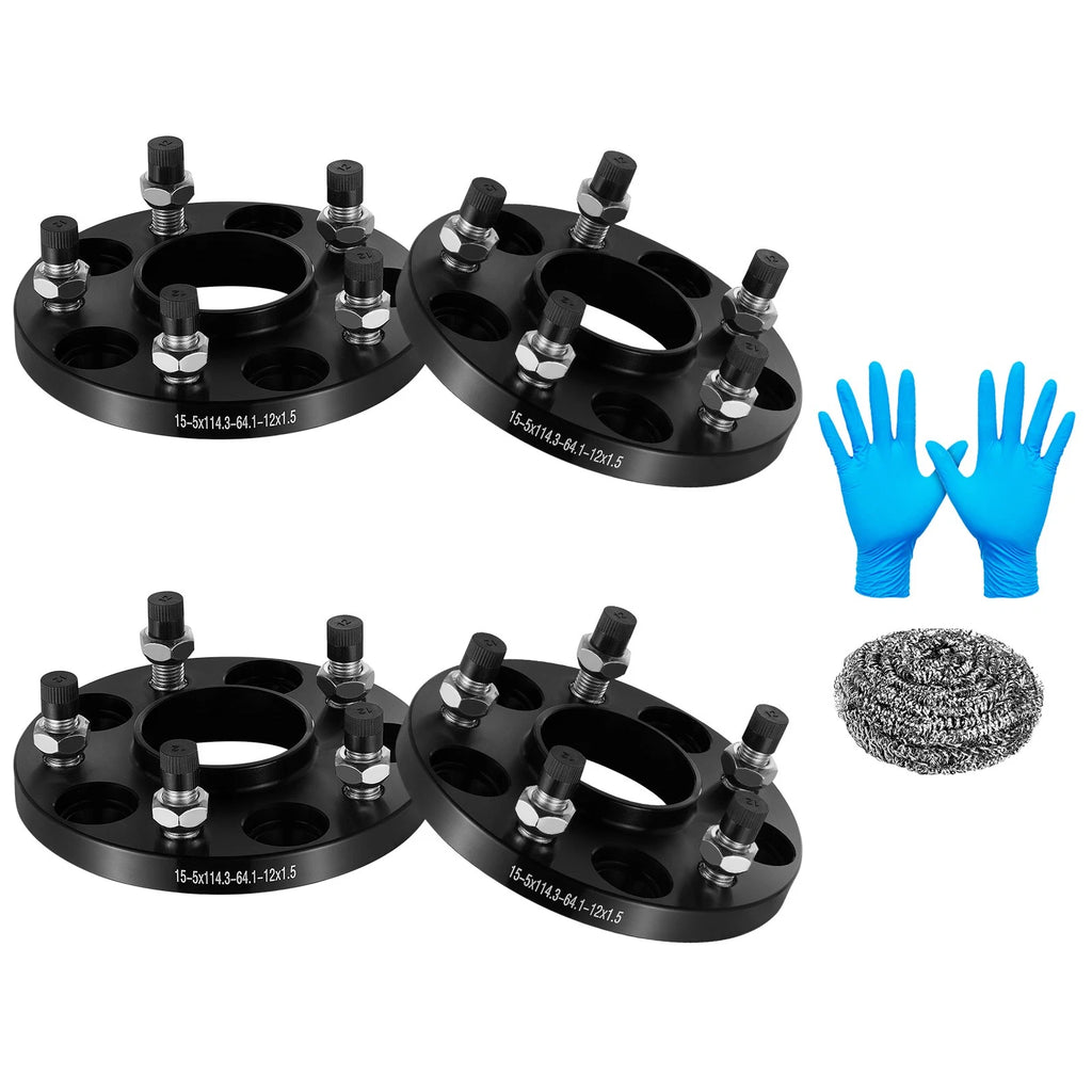 Set of 4 15mm Hubcentric Wheel Spacers for Acura TL (1996–2008) 5x114.3