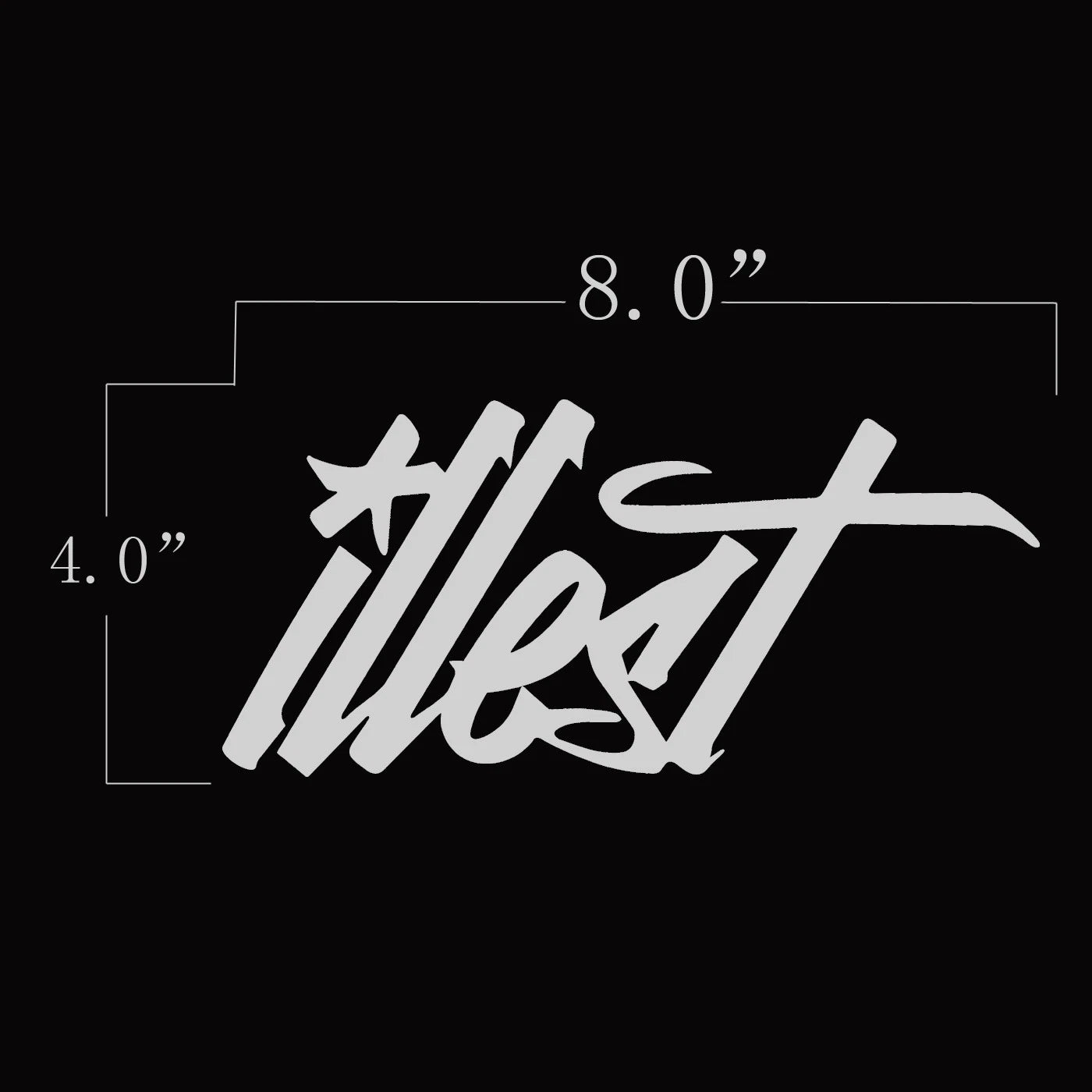 Fatlace ILLEST Logo Racing Style Sticker for Car Bumper Windshield (2pcs)