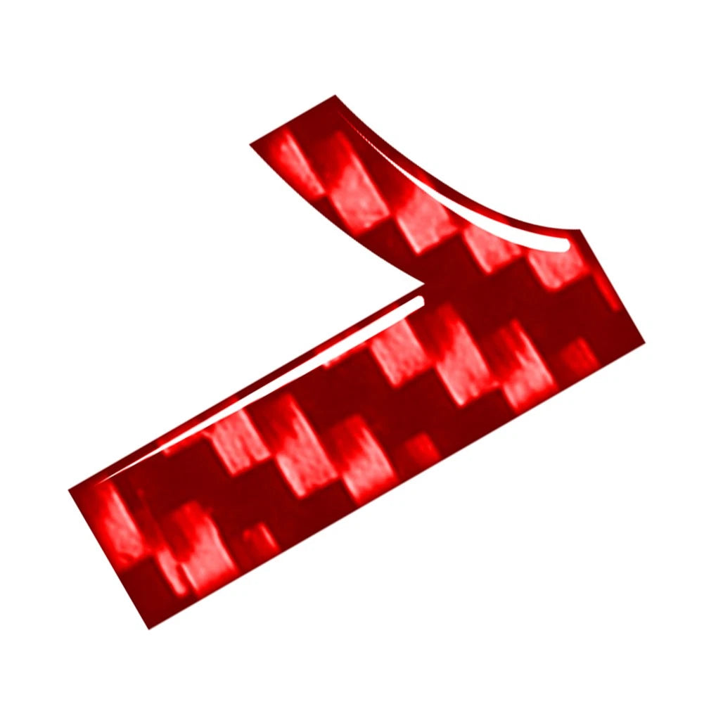 Car Badge Emblem Number Sign Decal Sticker for Wall Window Door (Carbon Red)