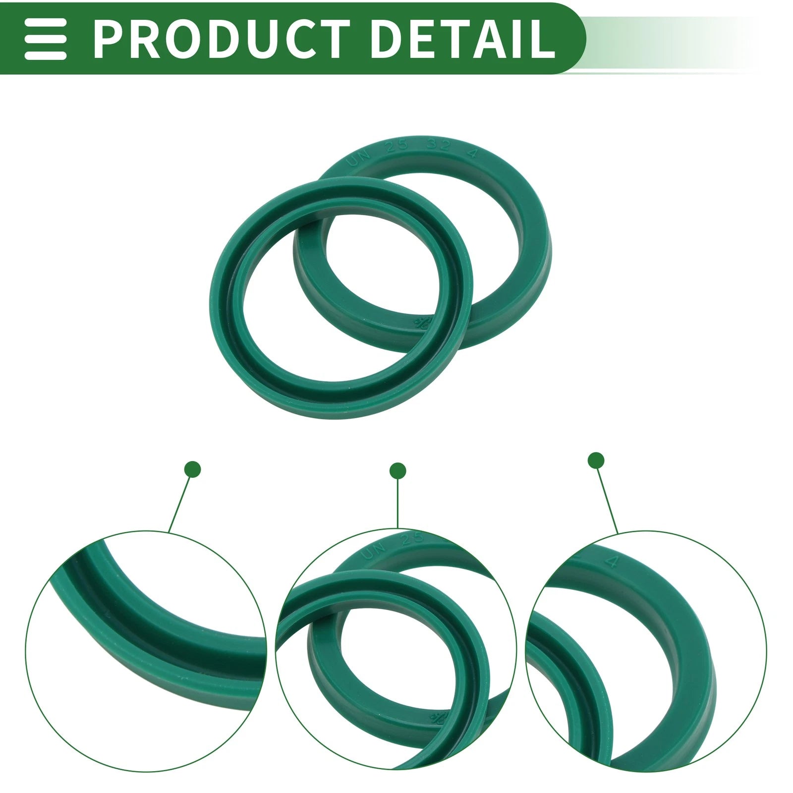 Set of 5 Oil Seal Rotary Shaft Seal 25x32x4mm High Pressure Green