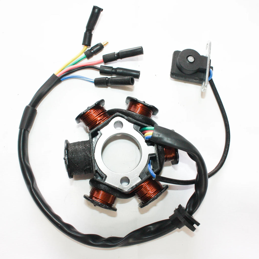 6 Coil Pole Magneto Flywheel Stator for 110cc 125cc PIT Quad ATV Buggy