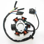 6 Coil Pole Magneto Flywheel Stator for 110cc 125cc PIT Quad ATV Buggy