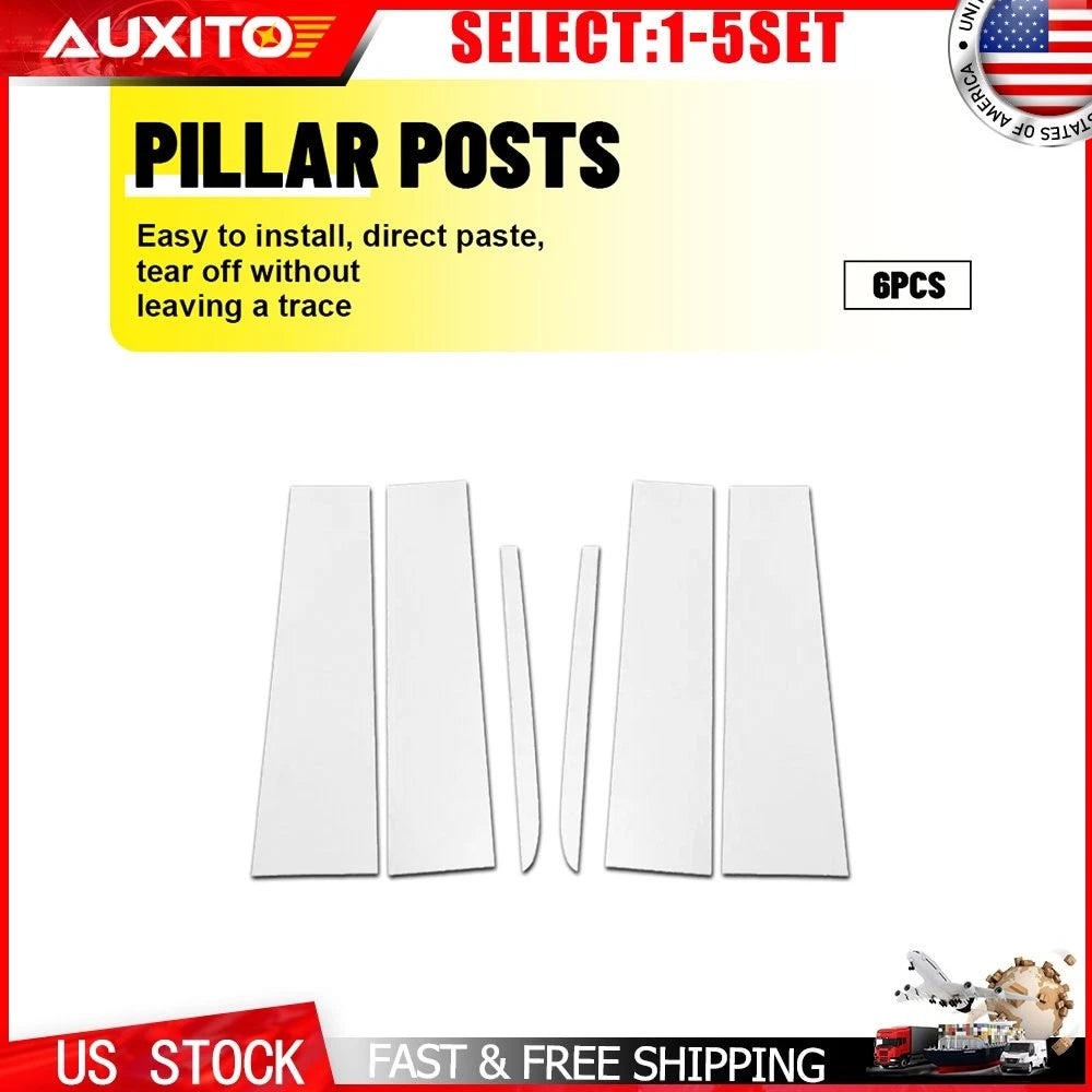 Set of 4 Chrome Pillar Post Covers for GMC Sierra 1500 (2019–2025)