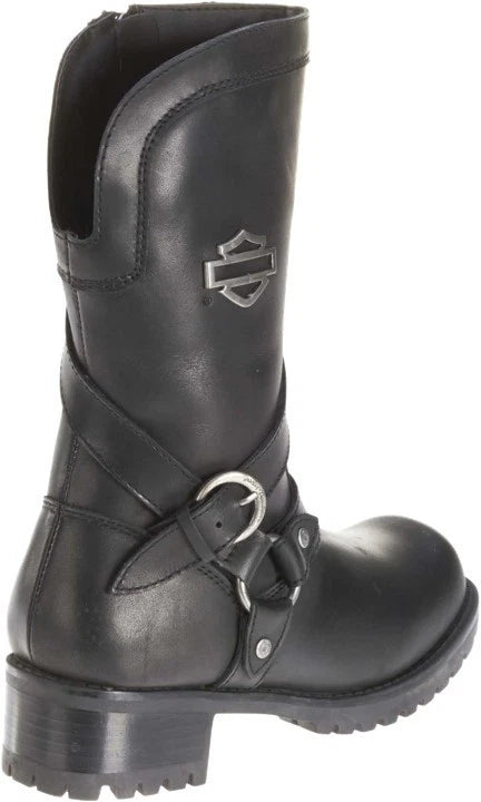 Harley-Davidson Women's Amber Black Leather Riding Boots D85514 (9.5")