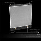 2-Row Aluminum Core Radiator for Freightliner Business Class M2 (2008–2012)