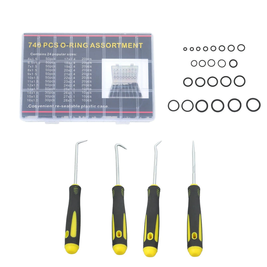 740PCS O Rings Assortment for Universal Applications (Various Sizes)