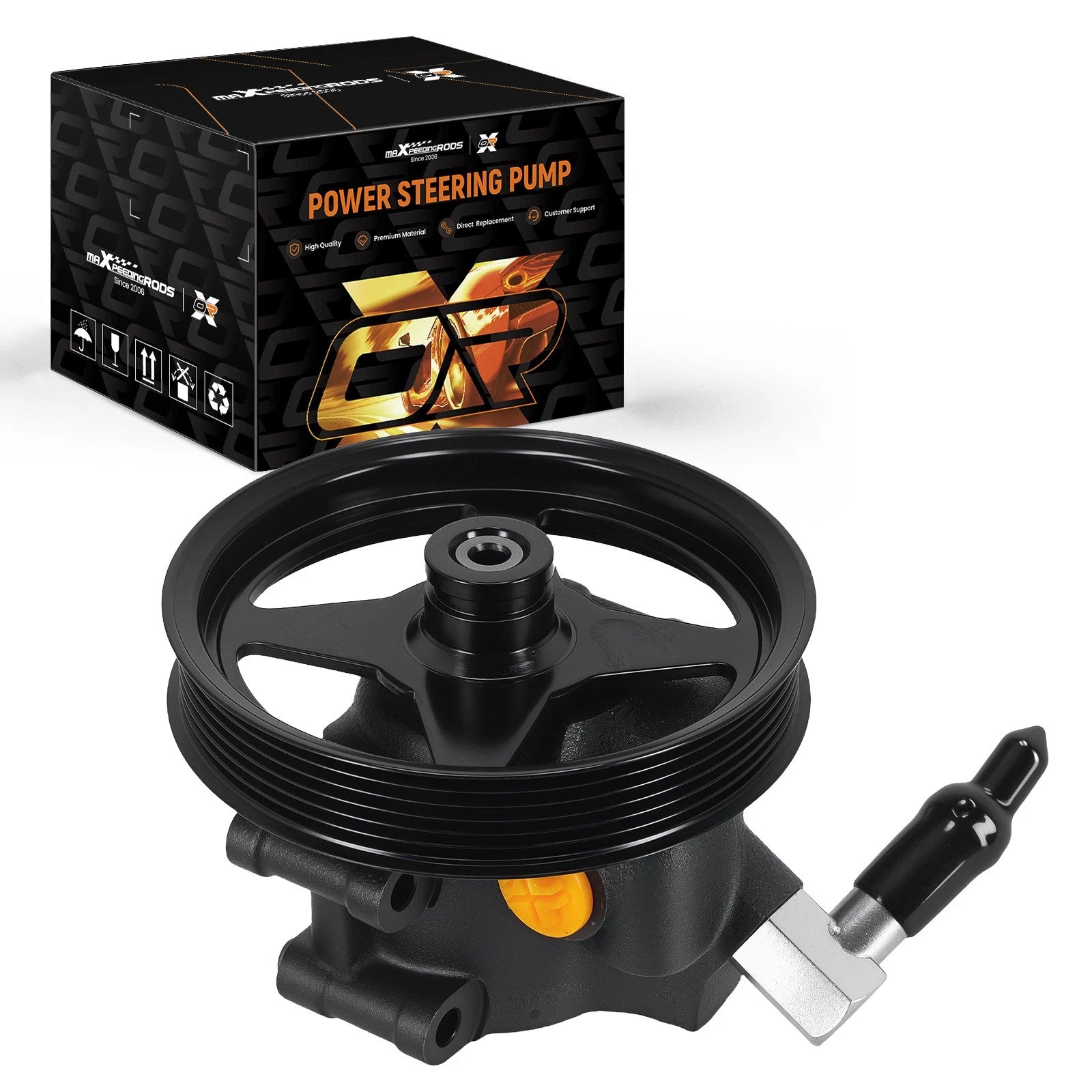 Power Steering Pump w/Pulley for Ford Crown Victoria, Lincoln Town Car (1998–2011)