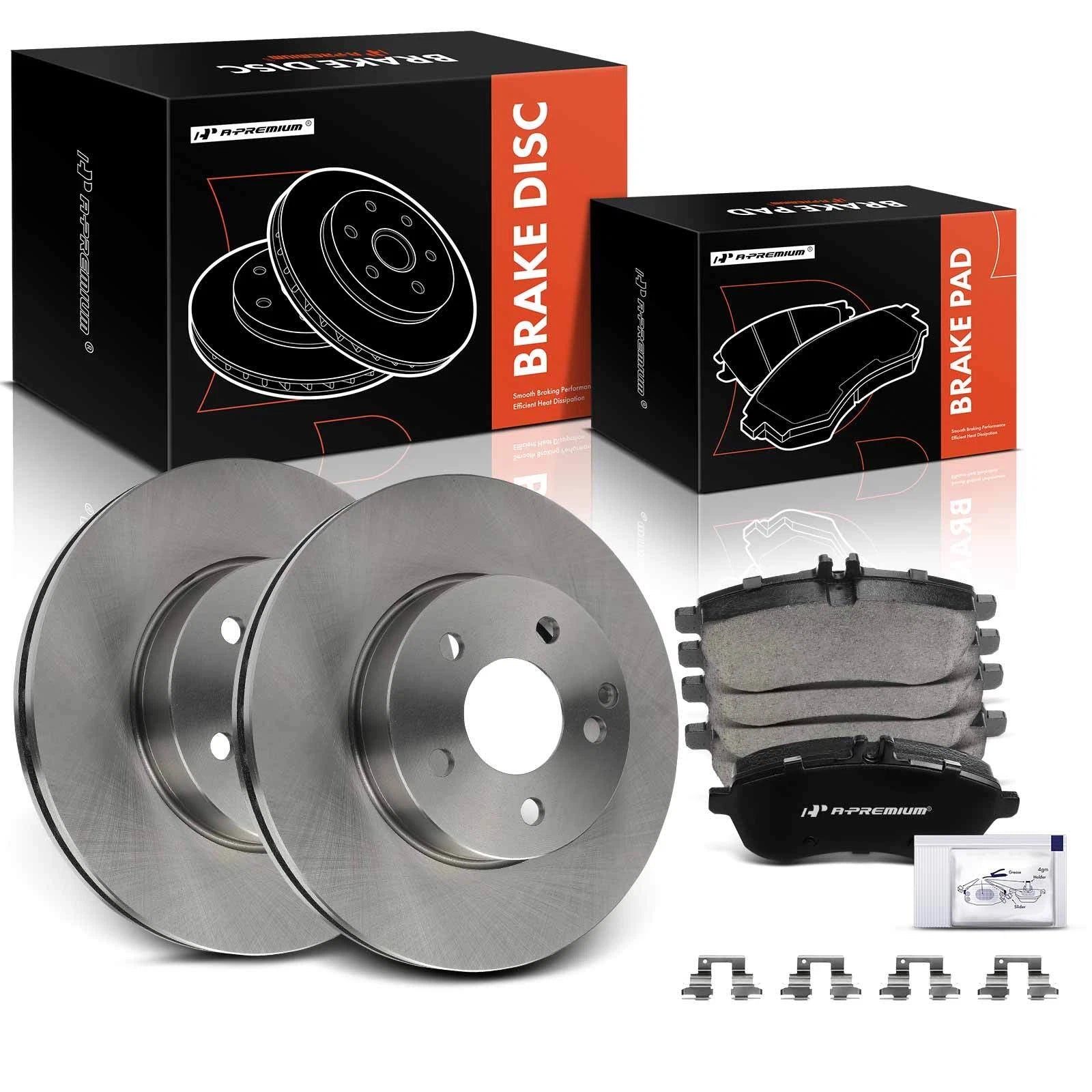 Front Disc Brake Rotors & Ceramic Pads for Mercedes-Benz C250 (2010–2015)