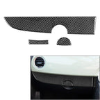 3 x Co-pilot Dashboard Panel Covers Carbon Fiber for Fiat 500 (2012-2015)