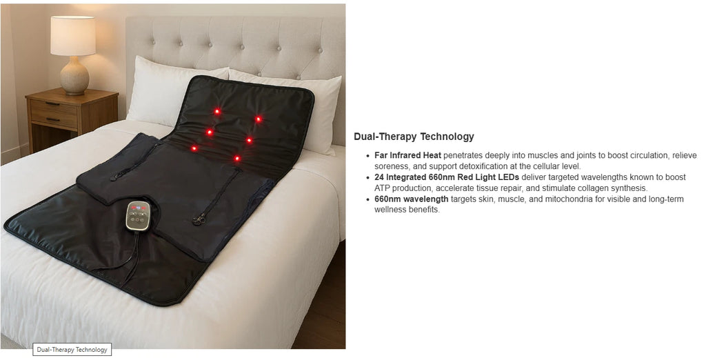 Infrared Sauna Blanket with Red Light Therapy Full Body Heat (Portable)