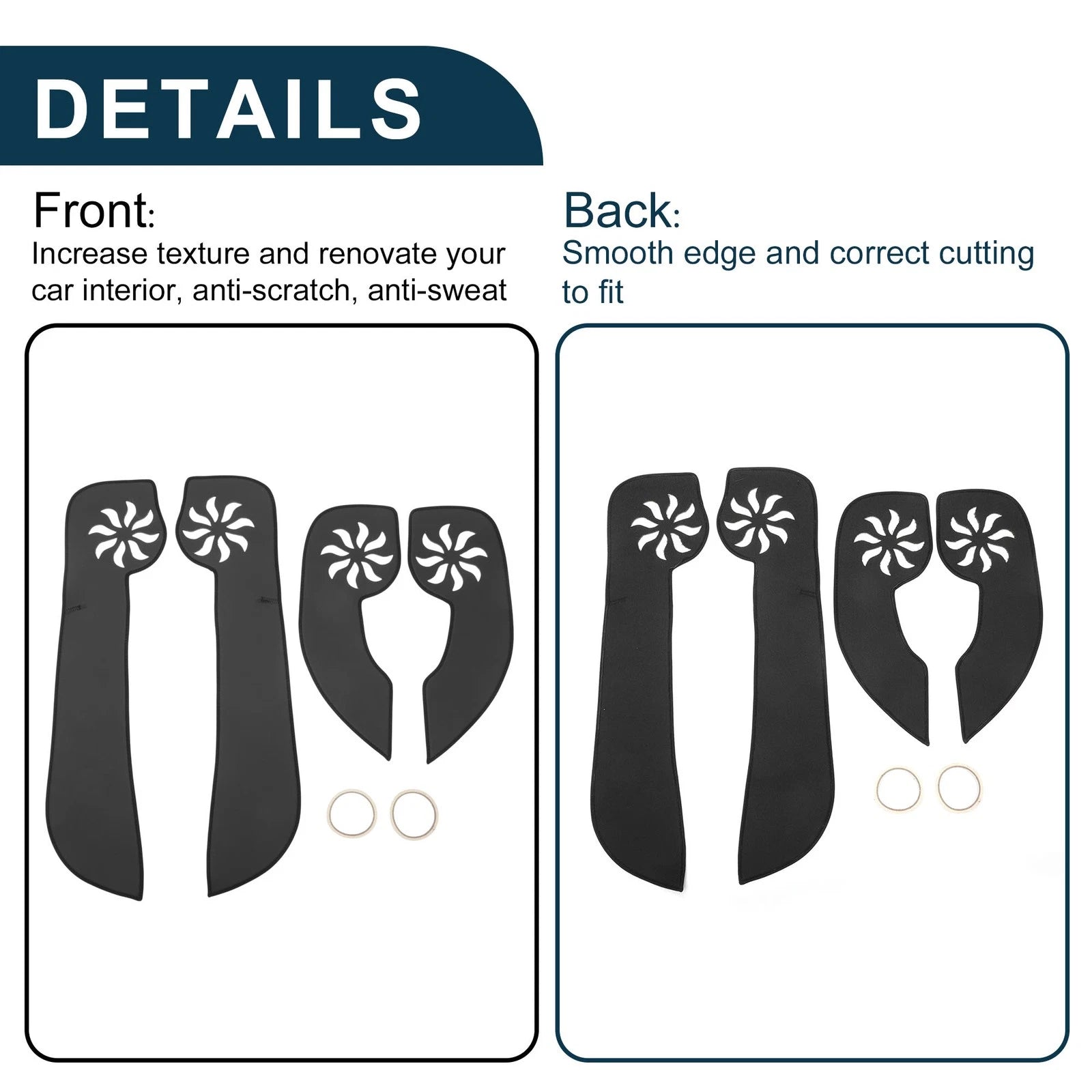 Set of 1 Car Door Anti Kick Pad Sticker Protector for Nissan Qashqai (2016–2022)
