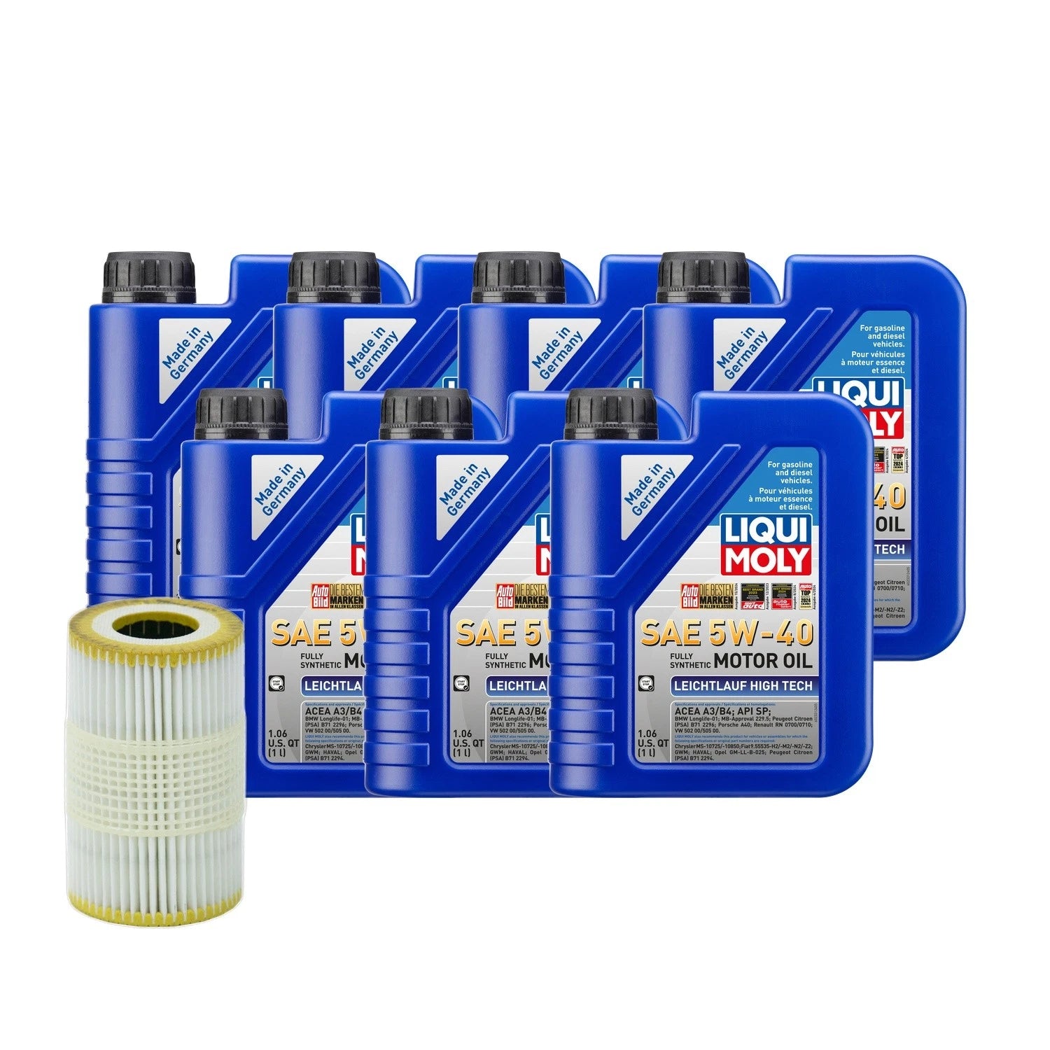 Oil Change Kit 7L Liqui Moly Leichtlauf 5W40 for Audi CREC/CREH (2000–2023)