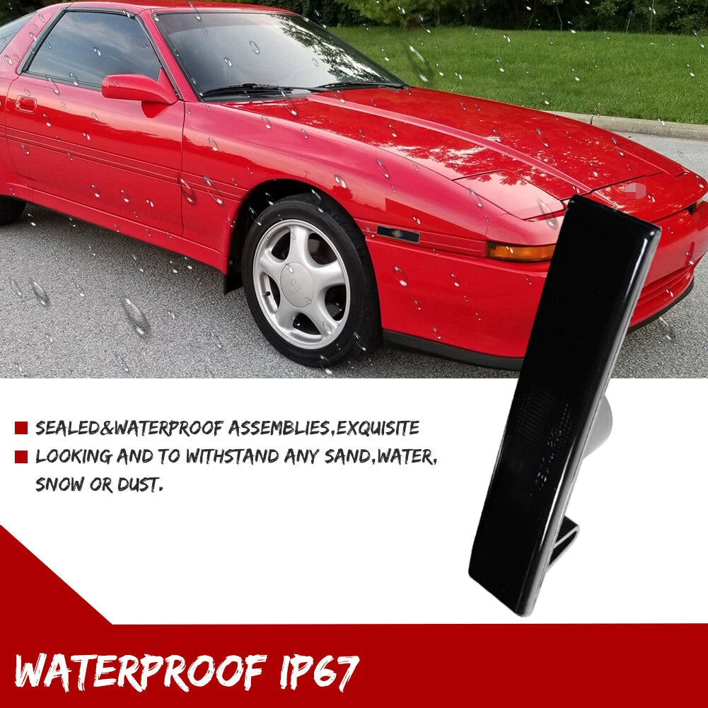 Smoke Lens Side Marker Lights for Toyota Supra (1987–1992) & Celica (1986–1989)