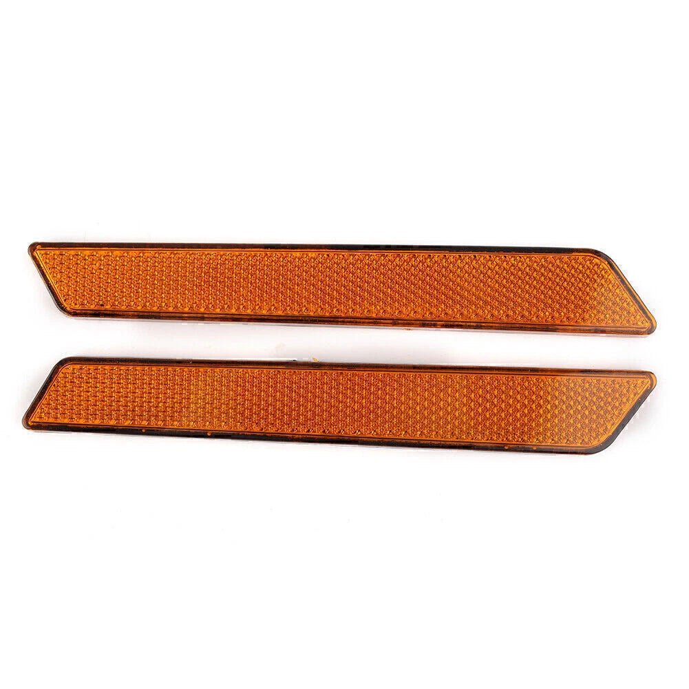 2X Saddlebag Latch Cover Reflectors for Harley Touring FLHT FLHR FLTR FLHX (2014–2023) Amber