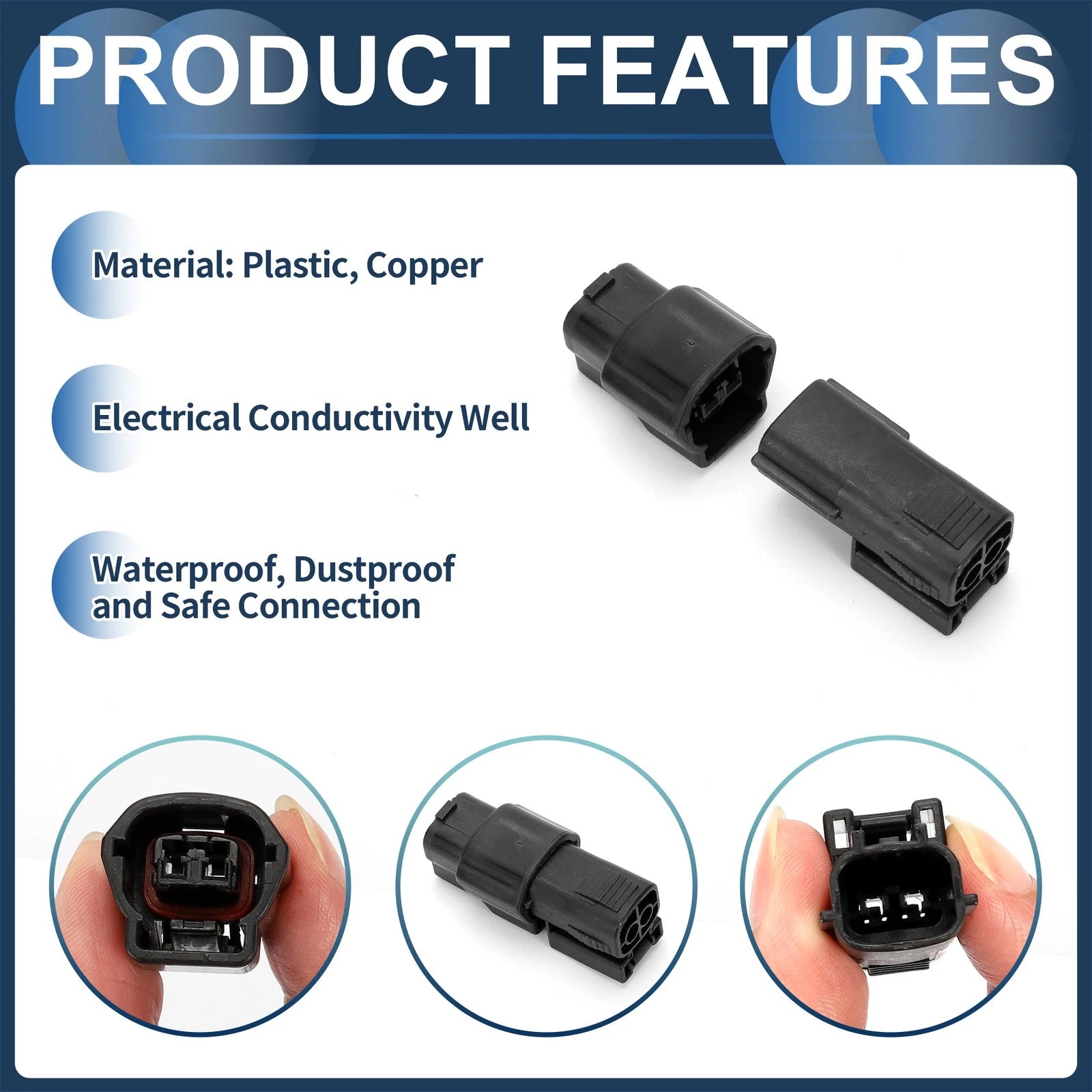 2 Pin Engine Water Temperature Sensor Connector Plug for Nissan 