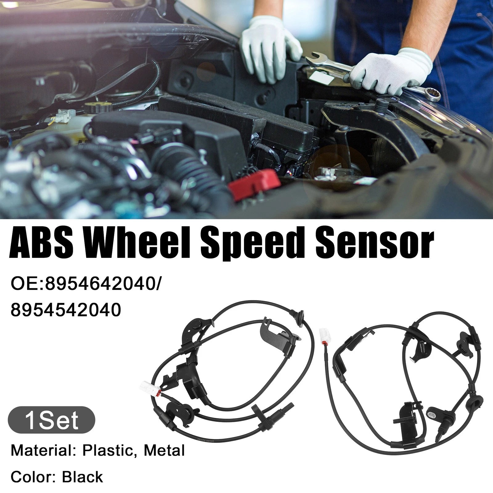 Set of 2 ABS Wheel Speed Sensors for Toyota RAV4 (No. 8954642040)
