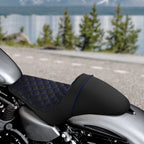Black Blue Driver & Passenger Seat for Harley Sportster 883 1200 (2004–2022)