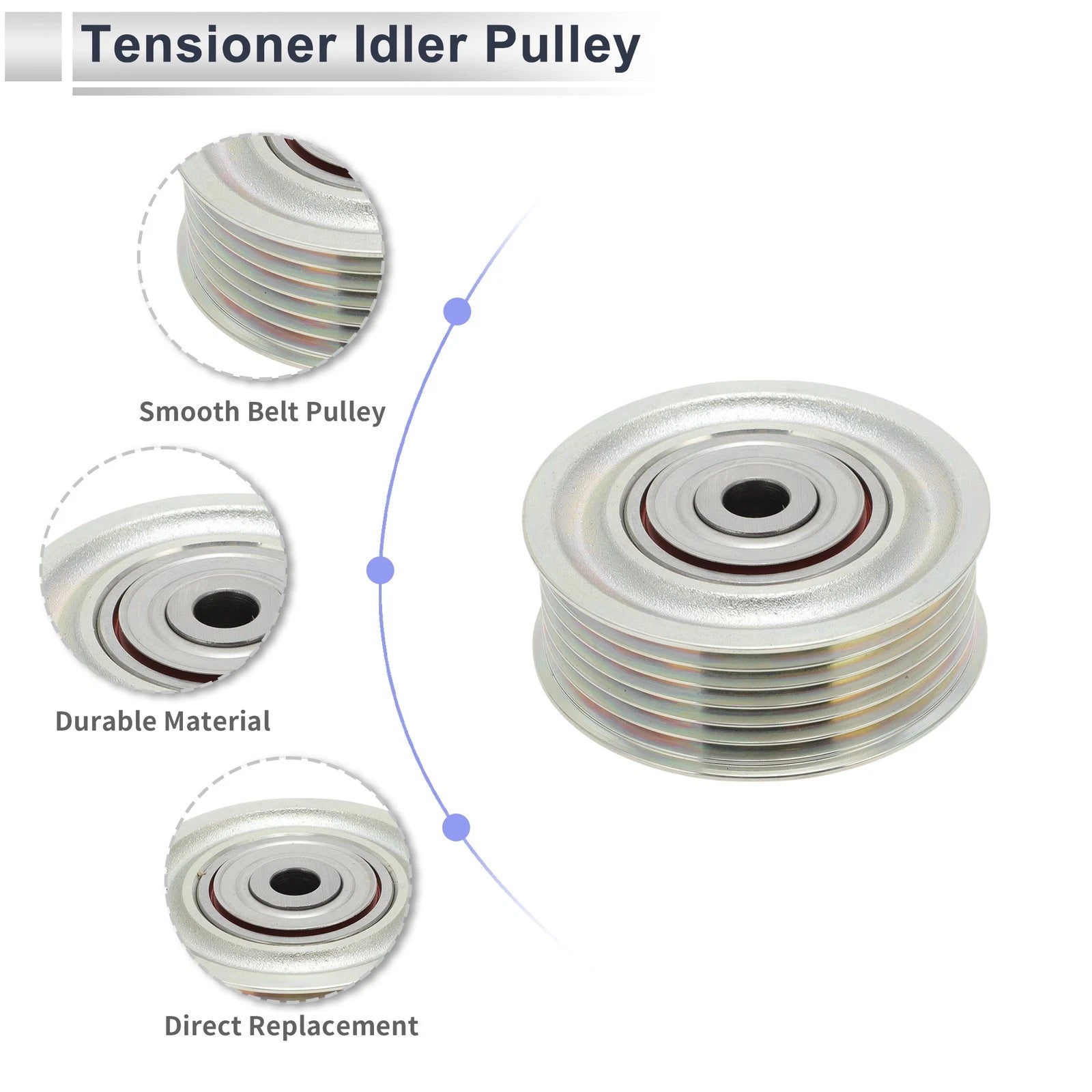 Drive Belt Idler Pulley for Toyota Yaris (2005–2010) No. 1660423011/16604B0010