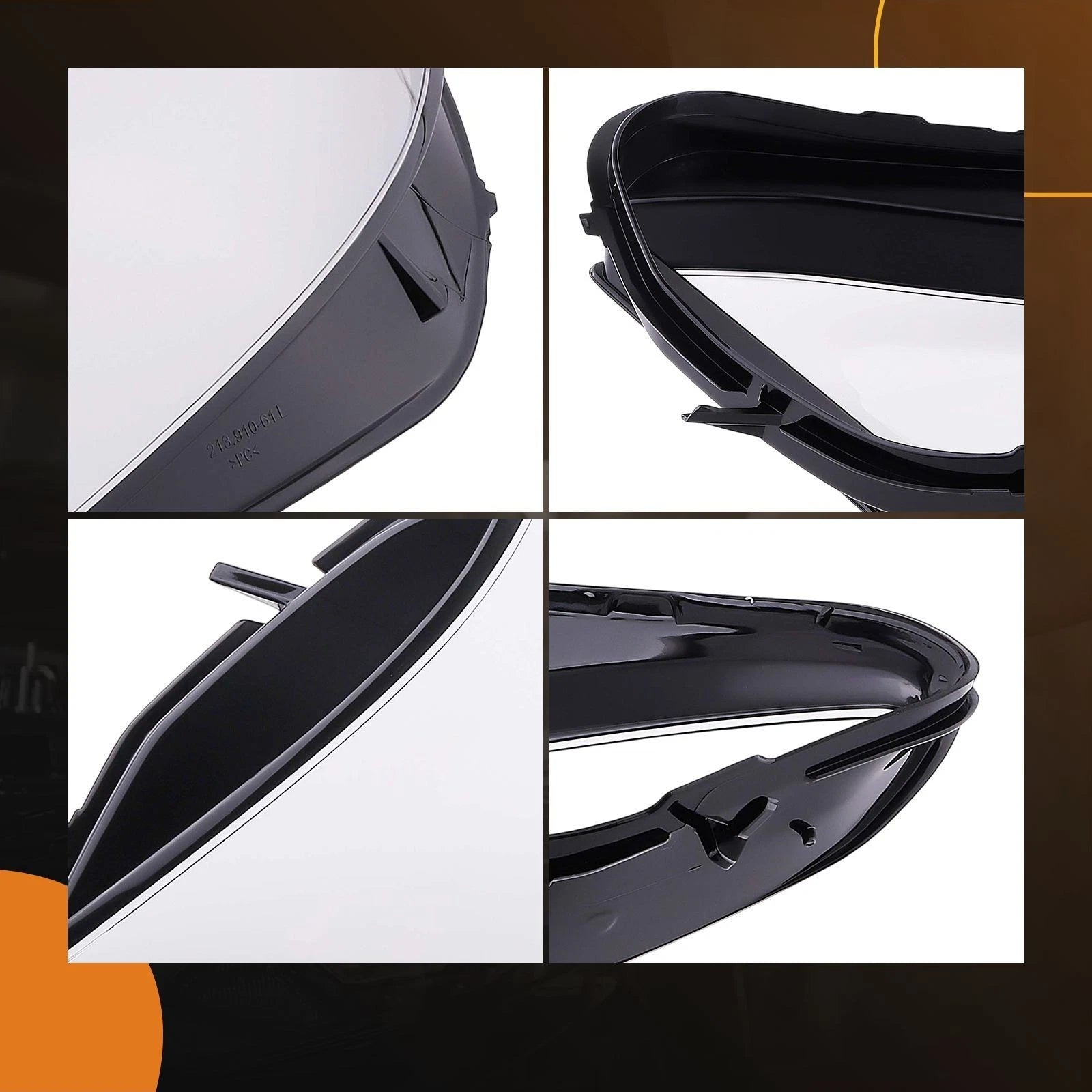 Left Side Front Headlight Cover Lens for Mercedes C-Class W205 (2019–2020) Clear