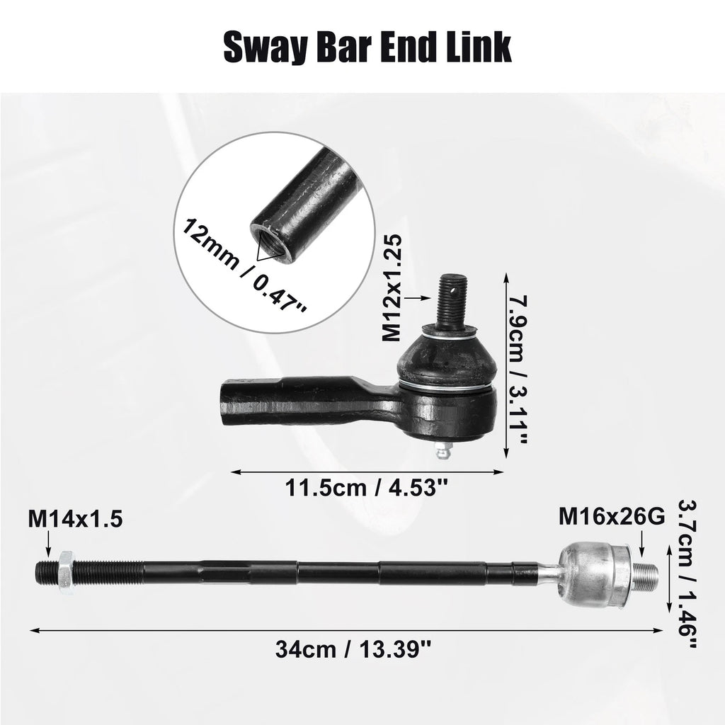 Set of 4 Tie Rod Ends for Nissan Altima 