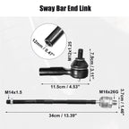 Set of 4 Tie Rod Ends for Nissan Altima 