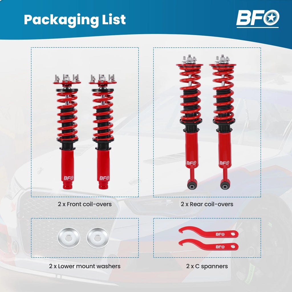 Coilover Suspension Struts Kit for Honda Accord (2003-2007) & Acura TL (2004-2008)