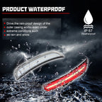 Clear Lens Red LED Rear Side Marker Lights for Chrysler 300 (2015–2023)