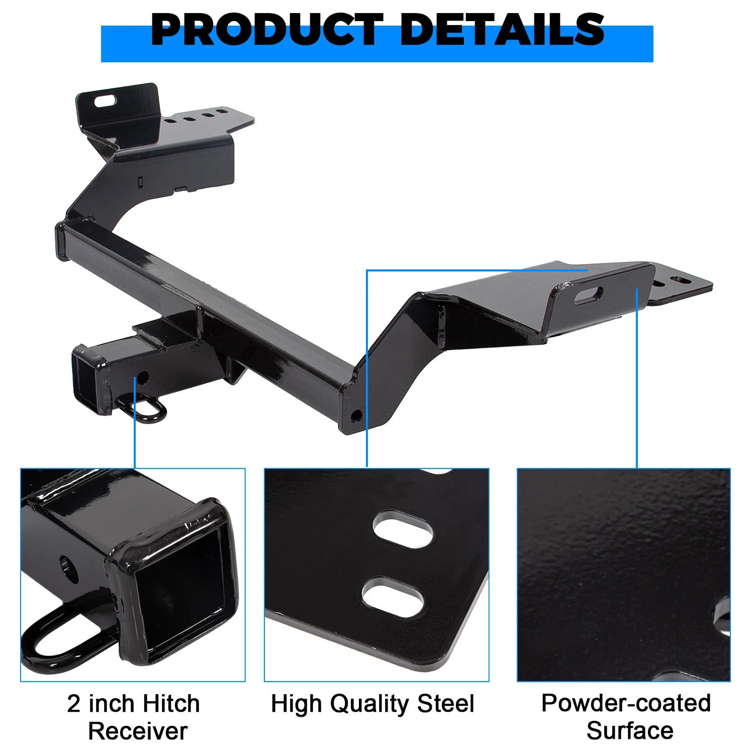 Class 3 Trailer Hitch Receiver for Ford Escape (2013–2019) 2"