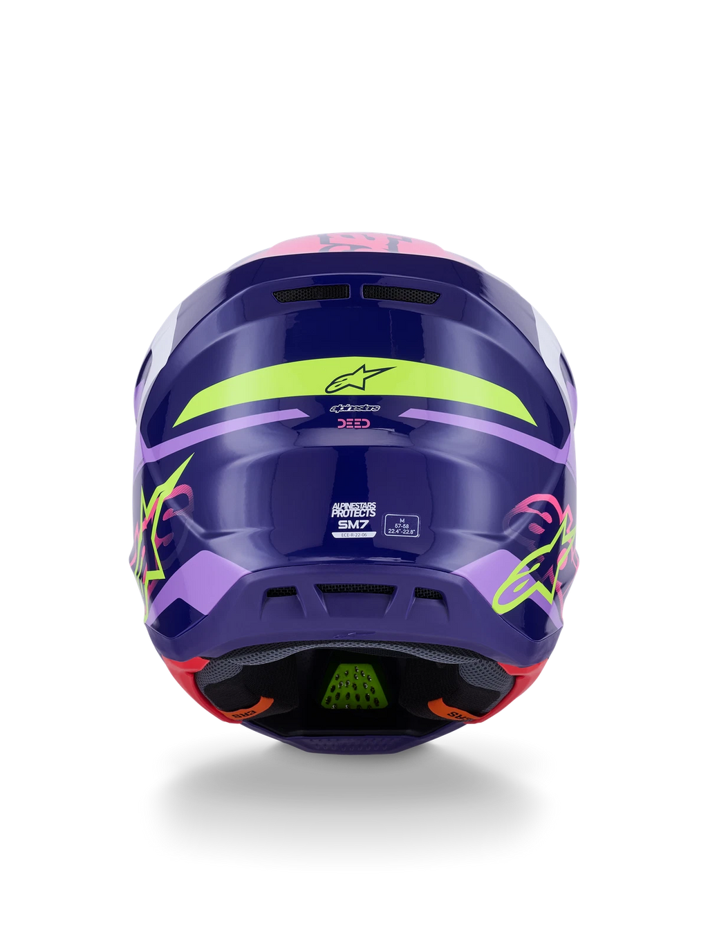 Alpinestars SM7 Deed Helmet for Offroad (Large, Purple Pink Glossy)