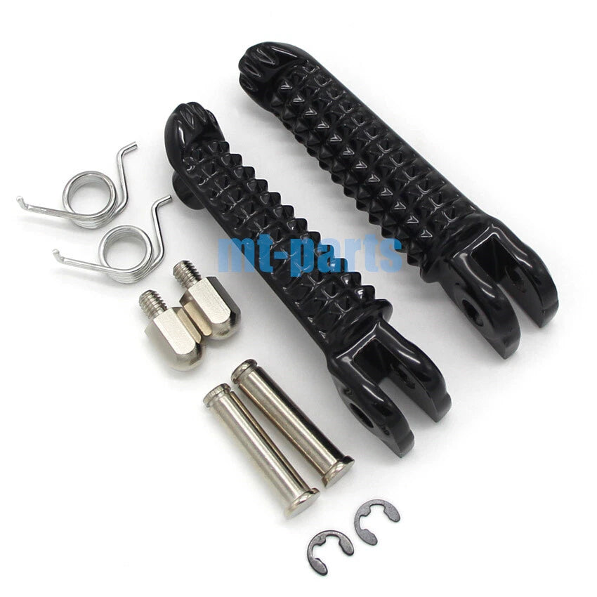 Black Front Footrest Pegs for Yamaha YZF R6 (1999–2020)