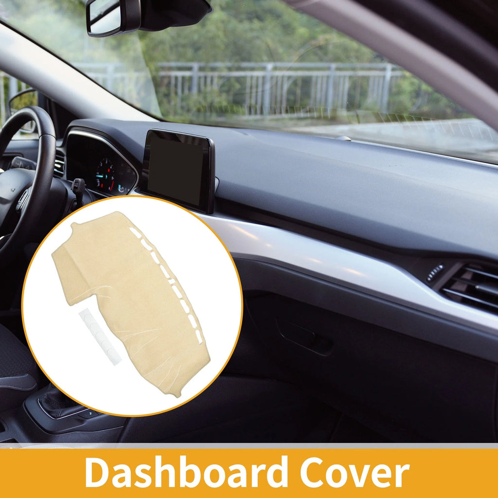 Dashboard Cover for Ford Focus (2012–2018) Dash Mat Carpet Beige 1 Pc