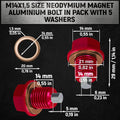 M14x1.5mm Magnetic Oil Drain Plug for Universal Cars
