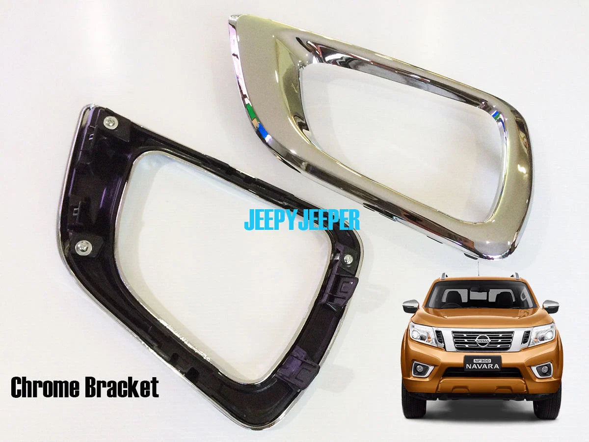 Fog Lamp Spot Light Chrome Frame for Nissan Navara NP300 D23 (2015-2019)