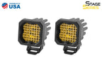 LED Pod Lights Sport Yellow Wide Beam With Amber Back Light Pair for Toyota (2001–2007)