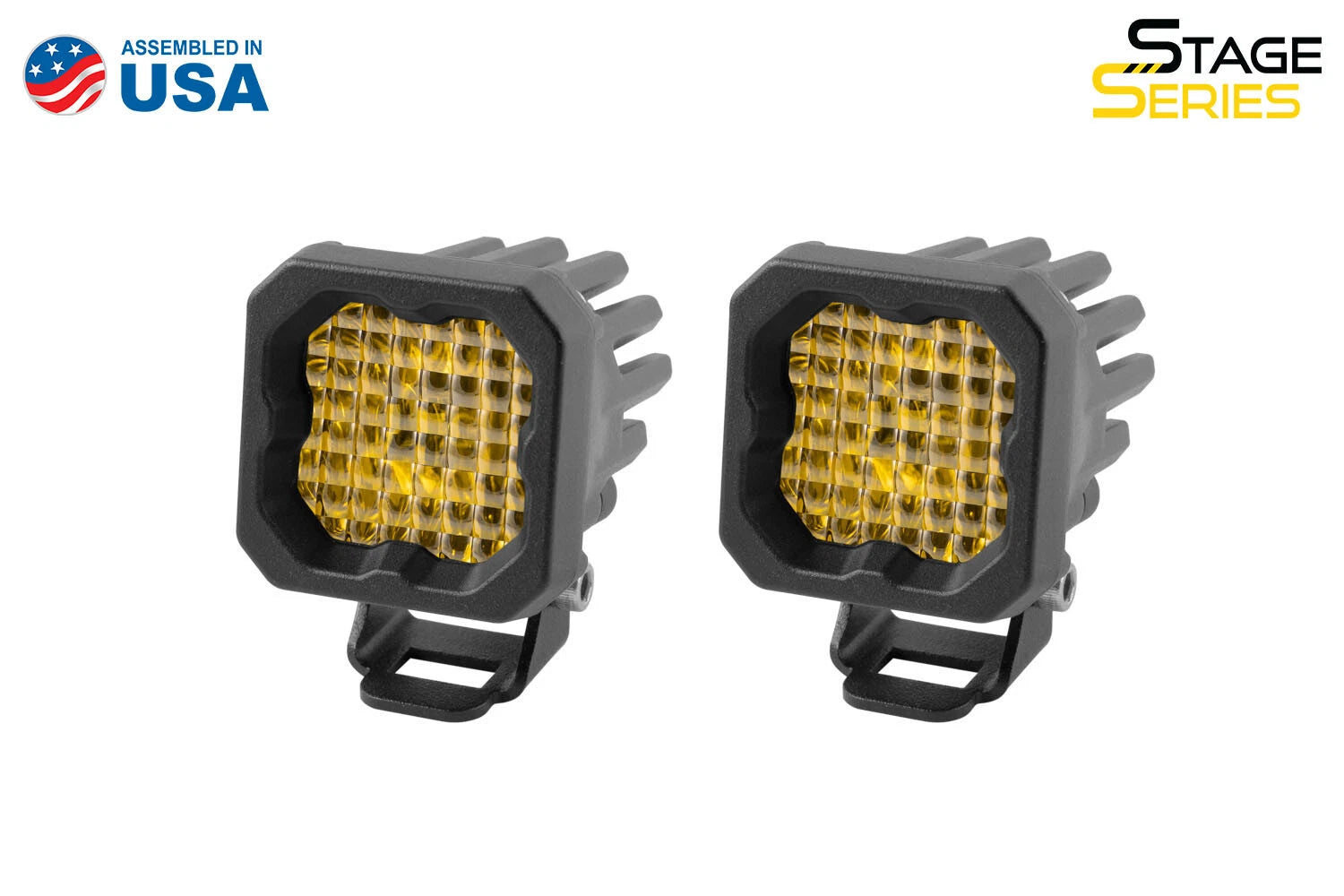 LED Pod Lights Sport Yellow Wide Beam With Amber Back Light Pair for Toyota (2001–2007)