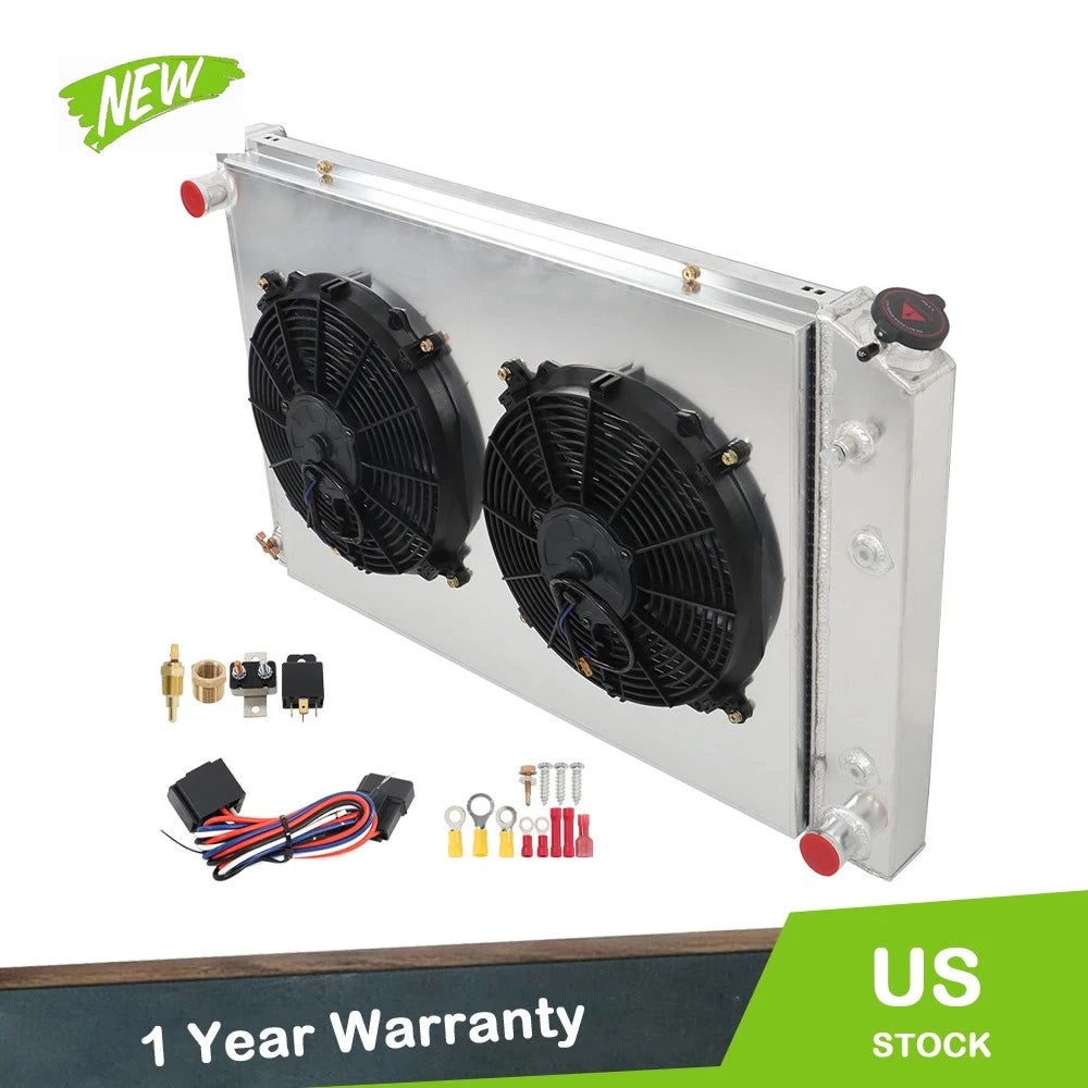 3 Row Radiator and Shroud Fan Relay Kit for Chevy C/K Series Blazer (1973–1991)