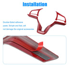 Red ABS Plastic Steering Wheel Cover Trim for Nissan Altima (2019–2022)