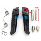 Black Front Footrest Pegs for Suzuki GSXR600 GSX-R750 (2006–2019)